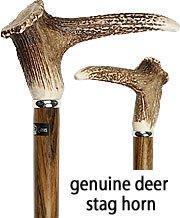 Pasotti Deer Antler Cane with Chestnut Shaft and Horn End - Unique