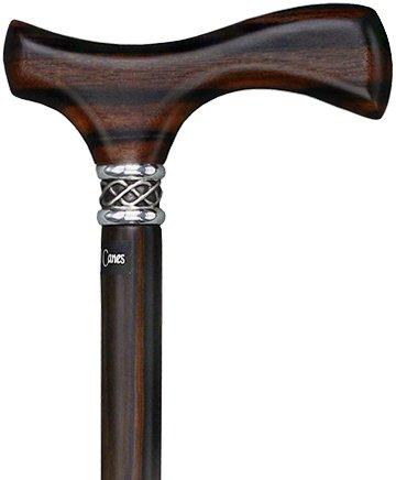 Ebony Slim Line Fritz Walking Cane With Ebony Shaft & Braided Pewter C –  RoyalCanes