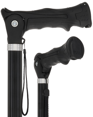 Black Adjustable Walking Hiking Staff