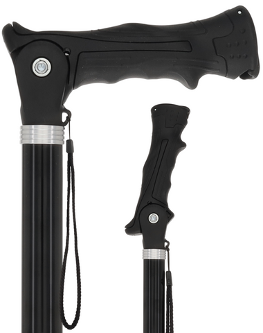 Black Adjustable Walking Hiking Staff