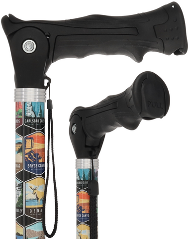 National Park Designer Adjustable Walking Hiking Staff