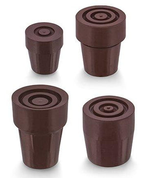 Royal Canes Brown Steel Inserted Cane Rubber Tip - Available in 4 Sizes