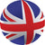 Royal Canes British Flag Knob Walking Stick With Black Beechwood Shaft and Pewter Collar