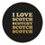 Royal Canes I Love Scotch Flat Top Walking Stick w/ Black Beechwood Shaft & Pewter Collar