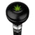 Royal Canes Marijuana Leaf Knob Walking Stick w/ Black Beechwood Shaft & Pewter Collar