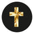 Royal Canes Christian Cross Birthday Symbol Knob Walking Stick w/ Black Beechwood Shaft & Pewter Collar