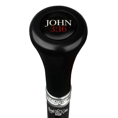 Royal Canes John 316 Top Walking Stick w/ Black Beechwood Shaft & Pewter Collar