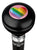 Royal Canes Rainbow Heart Knob Walking Stick w/ Black Beechwood Shaft & Pewter Collar