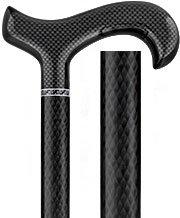 Royal Canes Black Triple Wound Carbon Derby Adjustable Walking Cane
