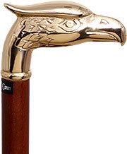 Royal Canes Brass Eagle Handle Walking Cane with Brown Beechwood Shaft