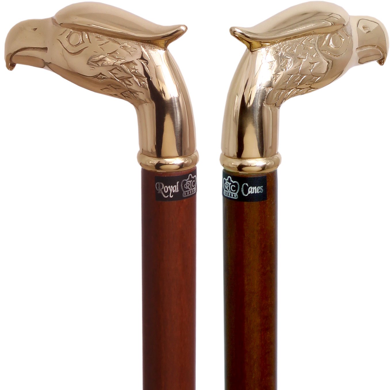 Eagle Figurative Brass Walking Stick Handle Handcrafted Mountable
