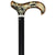 Fashionable Canes Golden Sienna Derby Walking Cane With Black Beechwood Shaft and Silver Collar w/ SafeTbase