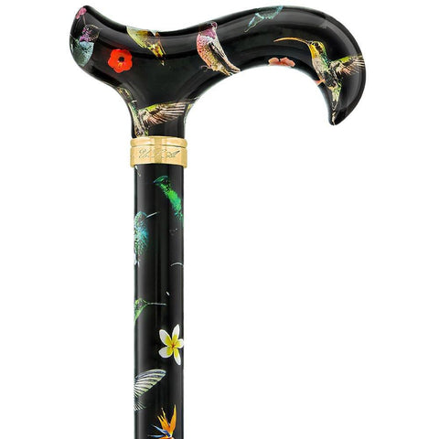 designer walking cane fishing pole Hummingbird Designer Derby Adjustable Walking Cane – RoyalCanes