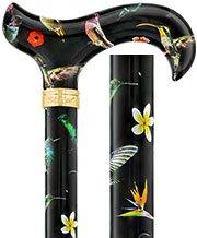 Royal Canes Flight of the Hummingbird Designer Derby Adjustable Walking Cane w/ Engraved Collar