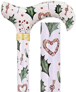 Royal Canes Holiday Cheer Designer Derby Adjustable Cane