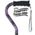 Fashionable Canes Pretty Purple Adjustable Offset Walking Cane With Comfort Grip w/ SafeTbase