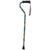 Royal Canes Mosaic Stained Window Offset Walking Cane with Comfort Grip