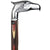 Royal Canes Colors Don't Run Chrome Plated Eagle Head Walking Cane With Inlaid Wenge Wood Shaft - Silver Collar