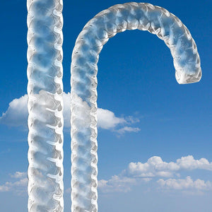 Royal Canes Crystal Ridges Tourist Walking Cane With Clear Lucite Shaft