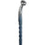 Royal Canes Blue Hame Chrome Plated Handle Walking Stick With Twisted Ash Wood Shaft