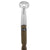 Royal Canes Black Hame Chrome Plated Handle Walking Stick With Twisted Ash Wood Shaft