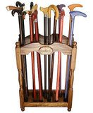 Square Cane Stand- Zebrano Wood