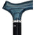 Royal Canes Denim Blue Ash Fritz Walking Cane With Black Beechwood Shaft and Silver Collar