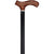Royal Canes Espresso Ash Fritz Walking Cane With Black Beechwood Shaft and Silver Collar