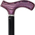 Royal Canes Amethyst Purple Ash Fritz Walking Cane With Black Beechwood Shaft and Silver Collar