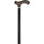 Royal Canes Black Ash Fritz Walking Cane With Black Beechwood Shaft and Silver Collar