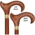 Royal Canes Espresso Ergonomic Handle Walking Cane With Ash Wood Shaft and Embossed Brass Collar