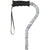 Royal Canes Black and White Adjustable Offset Walking Cane with Comfort Grip