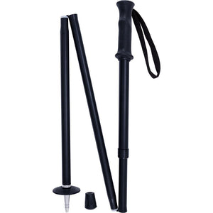 Fashionable Canes Folding Backpack Hiking Staff -Black