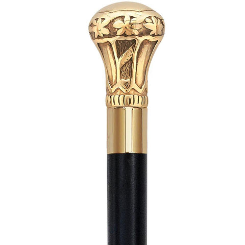 Cast Brass Shift Knob Ball Cane Walking Stick Handle 1 1/2