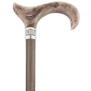 Royal Canes Champagne Pearlz Adjustable Cane w/ Rhinestone Collar