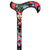 Fashionable Canes Moonlit Floral Derby-Handle Designer Adjustable Cane w/ SafeTbase