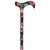 Fashionable Canes Moonlit Floral Derby-Handle Designer Adjustable Cane w/ SafeTbase