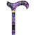 Fashionable Canes Pretty Purple Designer Adjustable Derby Walking Cane with Engraved Collar w/ SafeTbase