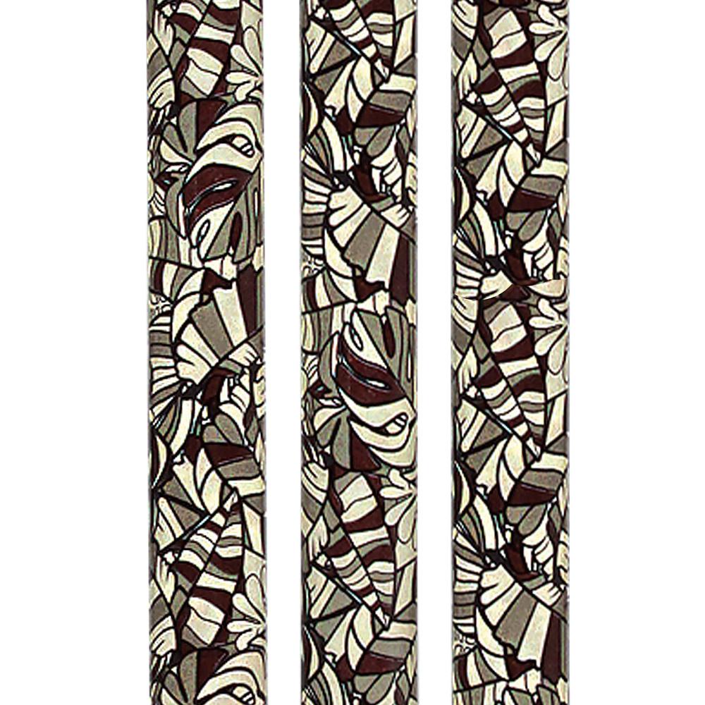 Royal RC Canes Bahama Leaf Folding Adjustable Designer Derby Walking Cane with Engraved Collar