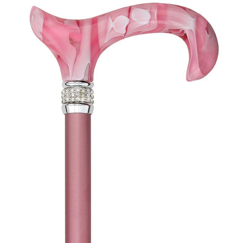 Royal Canes Pink Pearlz Designer Adjustable Cane