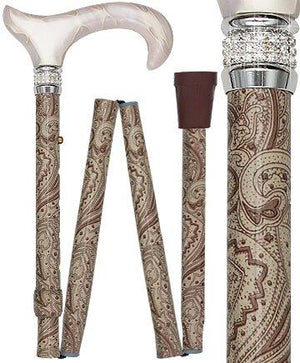 Royal Canes Creme Pearlz Adjustable Derby Walking Cane for Men & Women