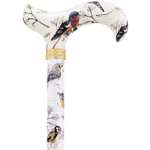 Royal Canes Watercolor Bird Designer Derby Adjustable Cane