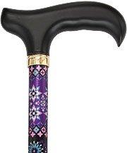 Royal Canes Pretty Purple Adjustable Derby Walking Cane with Engraved Collar