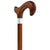 Royal Canes House Walnut Stained Beechwood Derby Walking Cane with Stainless Steel Collar