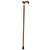 Royal Canes House Walnut Stained Beechwood Derby Walking Cane with Stainless Steel Collar