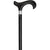 Royal Canes Sleek Black-Finished Derby Walking Cane with Stainless Steel Collar