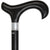 Royal Canes Sleek Black-Finished Derby Walking Cane with Stainless Steel Collar