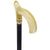 Royal Canes Gold Sparkle Designer Glitter Derby Handle Walking Cane w/ Rhinestone Collar