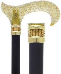 Gold Rhinestone Walking Cane, Offset Handle, Fits 4'11 to 6'4 300 Lb  Customizable, Fabulous Retirement or Disability Gift, Lux Sparkle Cane -   Canada