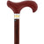 Royal Canes Red Leather Derby Walking Cane With Padauk Wood Shaft and Two Tone Collar